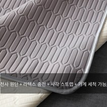 MBH 여름 시원한 매트리스 텐셀 라텍스 얇은 매트리스 시몬스 보호 매트 기계 세탁기 가정 학생 기숙사 쿨매트 여름매트 냉감패드 침대쿨매트, 연한 회색