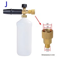 고압무선세척총 세차 펌프 휴대용 고압 무선 세차기 비누 foamer snow foam lance foam 노즐 foam generator for karcher bosch, 협력사, HD 이지포스용