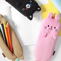 학생 귀여운 동물 개랙터 슬림 필통 펜슬 파우치