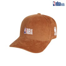 NBA 오리지널 로고 코듀로이 볼캡(5-4)_브라운
