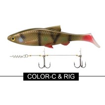 빅 베이트 루어 Spinpoler-낚시 루어 세트 15.6cm/20cm 부드러운 미끼 쉐이드 스팅어 리그 후크 포함 빅, 03 Color C_02 84g with L hook