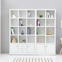 나산가구 수납 1200 책장, 블루화이트, 5단