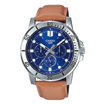 CASIO 카시오 남성 MTP-VD300L-2E 가죽밴드 손목시계 남성가죽시계