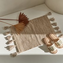 핸드메이드 코튼 태슬 발매트