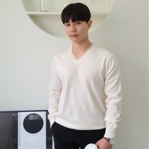 남자 부드러운 브이넥 니트 긴팔티셔츠 8Color