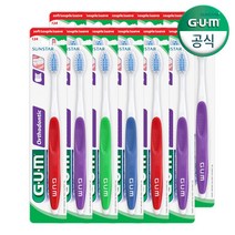 선스타 검 GUM 검 치과 교정 칫솔 V커팅 칫솔추천 (124RD), 12개