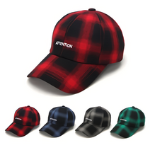 TN-SN 어텐션체크 볼캡 남녀공용 모자