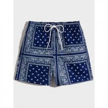 휴가 드로스트링 페이즐리 남성 반바지 434922