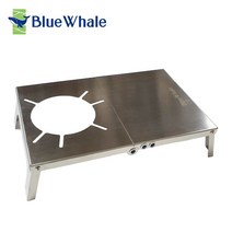 BLUEWHALE 스테인레스 원버너 안전 테이블 - 스토브 장착용 미니캠핑테이블