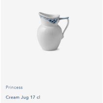 플레이트 모던 찬그릇 한식기 프린세스 로얄코펜하겐 25cm, 170ml 젖꼭지 1017260