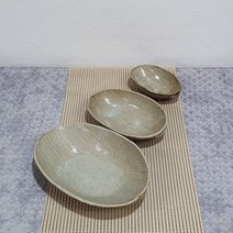미각도예 샐러드볼 타원무지[빙수볼 디저트볼 타원형볼 도자기볼그릇 ] 볼, 1호