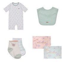 밍크뮤 AK분당점 밍크뮤 WH)토토뱀부골지7부우주복/턱받이/양말SET