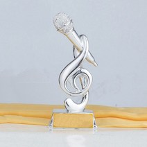 트로피 미니 우승 시상식 졸업 골프 축구 트로피 맞춤형 음성 컵 트로피 20cm(7.8 인치) 높이 음악 수상, [02] Silver, 02 Silver