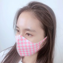 이스타 친환경 닥나무 마스크 체스 핑크, S
