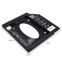 TISHRIC 플라스틱 두 번째 HDD 캐디 95 127mm Optibay SATA 30 25 SSD 케이스 하드 디스크 드라이브 상자 노트북 CD DVDROM, 9.5, 02 9.5 mm