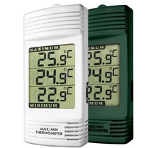 ETI 디지털 최고최저 온도계 0.1°C 단위 벽걸이, 그린