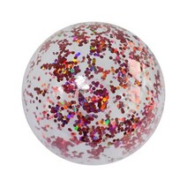 반짝이 비치 볼 여름 워터 스팽글 해변 수영장 파티 완구 어린이 성인용, [04] Red-40cm