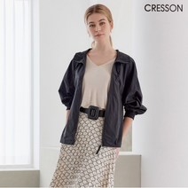 크레송 크레송 블랙 여성 경량 후디 점퍼 C232B102A_BK