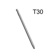 변조 보안 비트 세트 마그네틱 TOrx 스크루드라이버 플랫 헤드 1/4 인치 육각 150mm 길이 T8 T10 T15 T20 T25 T27 T30 T40, 07 T30