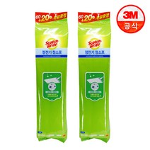 3M 스카치브라이트 정전기 청소포 대형 리필 80매 X 2개, 1세트