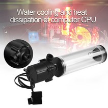 CPU 수냉 펌프용 G1/4 스레드 XHC8 160mm 실린더 워터 탱크 펌프 라디에이터 블럭 홀더 키트, 01 검정