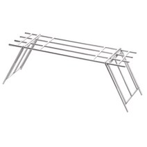 좁고긴 스텐 냄비받침 요리거치대 스탠드그릴 야외바베큐 휴대용 캠핑화로 장작구이 취사용 고기판