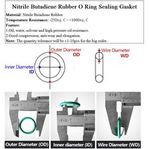 고무오링 패킹 실리콘 오링 고무링 NBR O 링 씰 개스킷 두께 CS 3mm OD 10 ~ 80mm 니트릴 부타디엔 고무 스, 45 OD 65mm_02 10pcs_01 3mm