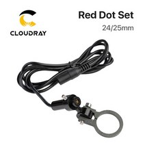 OEM Cloudray 다이오드 모듈 빨간색 도트 장치 위치 dc 5 v diy co2 레이저 조각 커팅 헤드 인박카, 레드 닷 세트 25mm