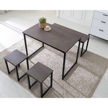 카페 업소용 심플스틸 4인용 식탁 테이블(100cm 3색) 25평 우드 디자인 긴, 화이트