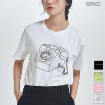 스파오 그래픽 여성 뉴트로 모티브 반팔 티셔츠 SPRA937G51