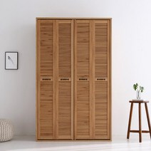 마켓비 HEIN 옷장 4문 갤러리 폴딩 도어 캄포어베니어 장롱 행거 옷걸이 장농