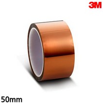 3M 8997 폴리이미드 캡톤테이프 50mm x 32.9M PI 내열 고온 전자테이프 회로테이프, 1개