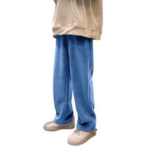 남성 겨울바지 겨울작업복바지 남성기모바지 핫 맨 타이 레그 스트레이트 팬츠 코듀로이 솔리드 컬러 오버사이즈 바지 맨 한국 스트리트 팬츠 데일리웨어