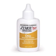 Zymox 하이드로코르티손이 없는 개와 고양이를 지목스 고급 포뮬러 오틱 플러스 효소 귀 솔루션 1.25oz
