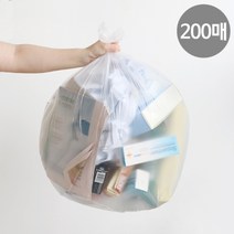네이쳐리빙 재활용 쓰레기 분리수거 배접 비닐봉투200매60L, 청색, 색상:청색