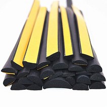 현관문 방음재 흡음재 벽 2m 자체 접착 스폰지 씰 스트립 epdm 고무 블랙 폼 충돌, 12x10mm, 1개