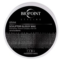BIOPOINT 스타일링 - Sculptor 광택 왁스 Cera per Capelli Lucidante a Fissaggio Forte 100 고정 n° 3 스트롱 903.3 이