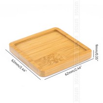 우드 트레이 나무 쟁반 wituse 대나무 둥근 사각형 그릇 접시 succulents pots trays base stander 정원 장식 홈 장식 공예 12 가지 유형 판매, 정사각형