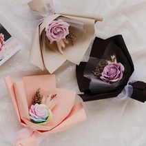 빅로즈 허니테일 한송이 꽃다발 [5color], 연보라