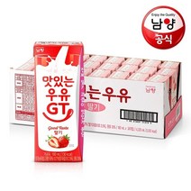 남양 맛있는우유GT 딸기 멸균우유 180mlx24팩, 맛있는우유GT 딸기 우유 180mlx24팩