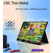커브 가성비 게이밍 서브 144hz qhd UHD 4KBYONE-15.6 인치 터치 휴대용 모니터 14 Protable 디스플레이 10, 02 15.6 Inch Not Touch