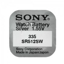 SONY 시계건전지 SR512SW 335 1.55V 6mAh, 1개