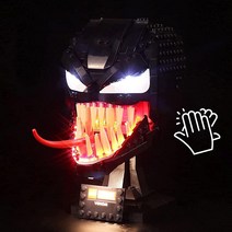 레고 마블 스파이더맨 베놈 76187 빌딩 키트 레고 마블 모델 빌딩 애호가에게 적합한 장식 조명 (조명만 포함 모델 없음), Voice Control Version