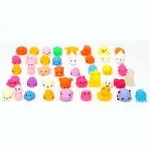 미니 동물 모찌 말랑이 10종 케이스 세트, 10개 1세트