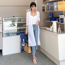 블랙홀제이 여성용 모엔 쿨러 롱 가디건