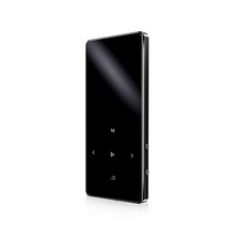 블루투스 Mp3 플레이어 Hifi 금속 휴대용 음악 워크맨 Fm ​​라디오 녹음 내장 스피커 터치 키 1.8 인치 Tft 화면, 검정, 16 기가 바이트