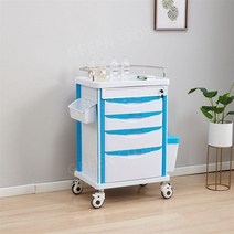 병원용 수납 응급처치 도구 병원 치과 트롤리 카트 수납카트 드레싱카트 웨건 의료용, 새로운큰빨간두배자물쇠구급차