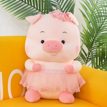 돼지인형 동물인형 돼지쿠션, 핑크, 45cm