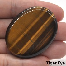 타원형 엄지 걱정 스톤 포켓 팜 원석 크리스탈 차크라 레이키 명상 영적 미네랄 마사지 35x45mm, 14 Tiger Eye_04 10PC
