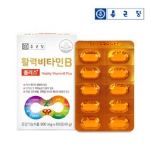 [종근당] 활력 비타민B 플러스 1박스(2개월분)/판토텐산+비오틴+엽산+나이아신, 상세 설명 참조, 상세 설명 참조